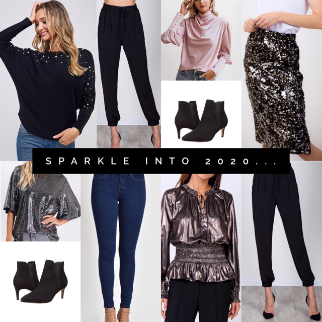 SPARKLE INTO THE NEXT DECADE!  WEARABLE EFFORTLESS PARTY OUTFITS YOU'LL LOVE!