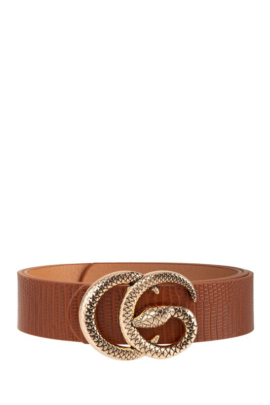 THE CLASSIC SNAKE G BELT - BROWN