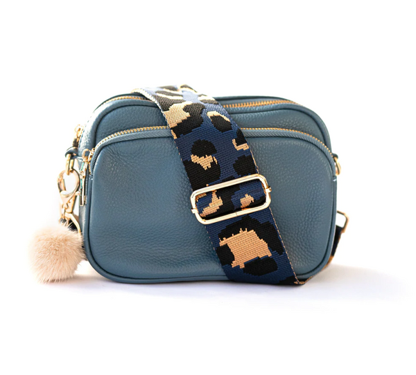 Leather Crossbody Bag with Changeable Strap