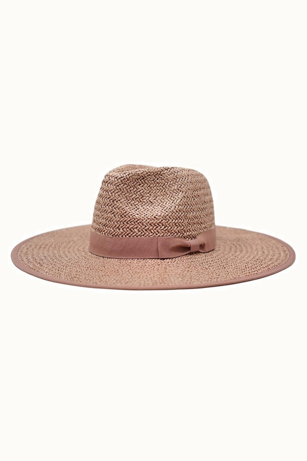 THE EMMA WIDE-BRIMMED HAT - BLUSH
