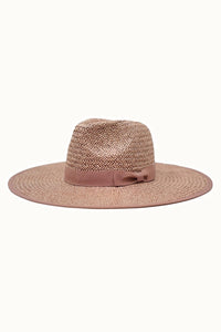 THE EMMA WIDE-BRIMMED HAT - BLUSH