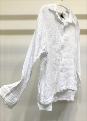 THE ESSENTIAL EDIT ITALIAN COTTON SHIRT - WHITE