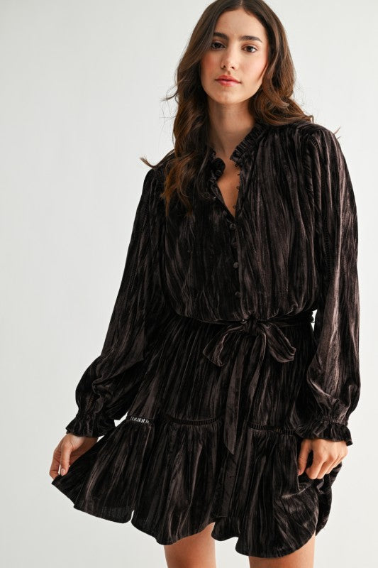 THE THOUGHTS VELVET DRESS