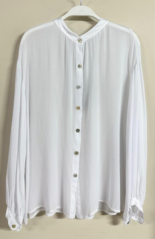 THE AMALFI SHEER SHIRT - WHITE