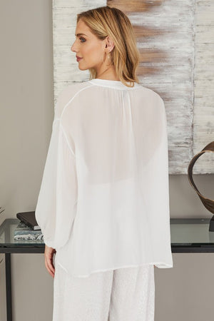 THE AMALFI SHEER SHIRT - WHITE