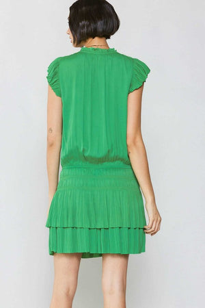 THE TAKING IT ESSENTIAL DRESS - KELLY GREEN