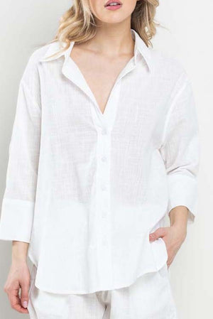 THE GENERATION LINEN SHIRT - WHITE