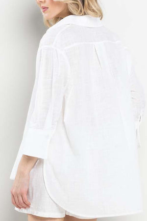 THE GENERATION LINEN SHIRT - WHITE