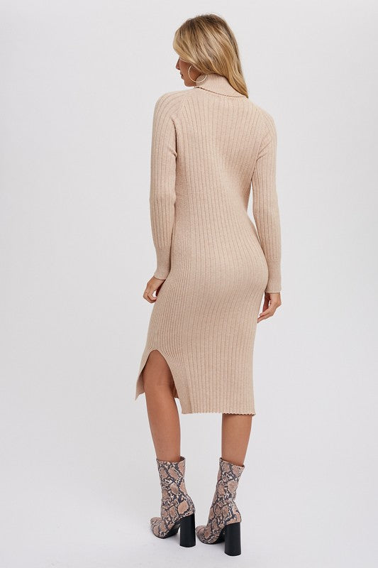 THE GREAT STYLE SWEATER DRESS - SAND