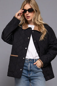 THE WARREN HALL QUILTED JACKET - BLACK