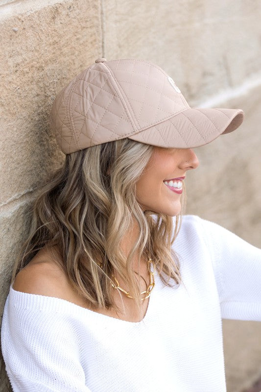 THE QUILTED CAP - BONE