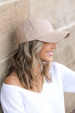 THE QUILTED CAP - BONE