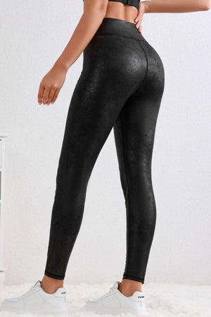 THE SIZZLE IN STYLE LEATHER LOOK ACTIVEWEAR LEGGING