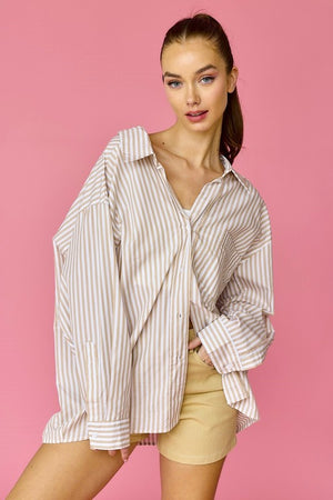 THE LUNA OVERSIZED STRIPE SHIRT