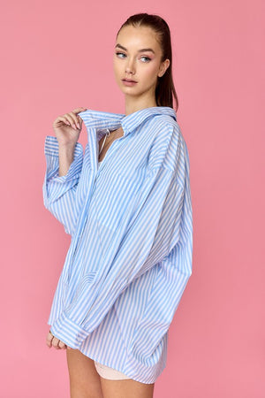 THE LUNA OVERSIZED STRIPE SHIRT