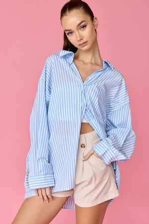 THE LUNA OVERSIZED STRIPE SHIRT