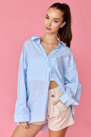 THE LUNA OVERSIZED STRIPE SHIRT