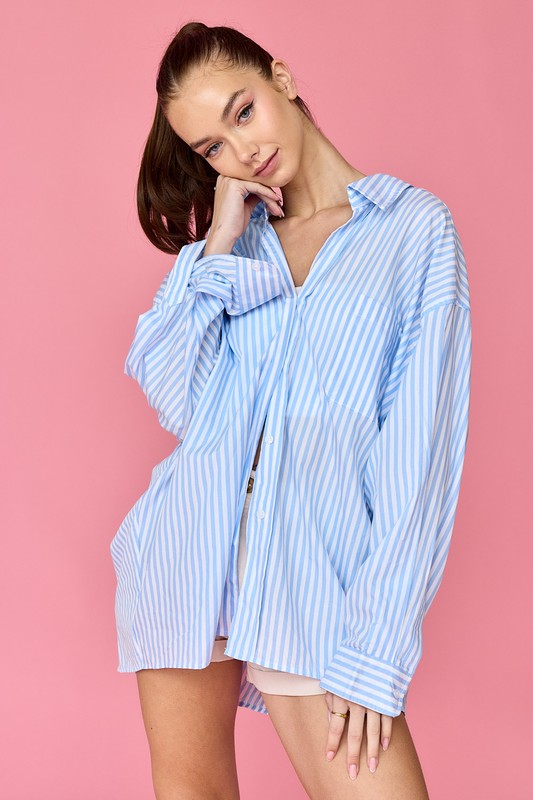 THE LUNA OVERSIZED STRIPE SHIRT