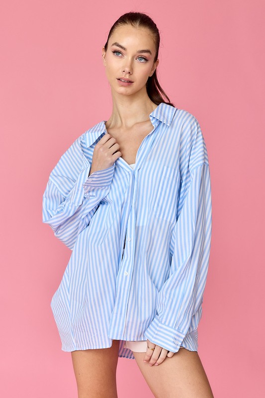 THE LUNA OVERSIZED STRIPE SHIRT