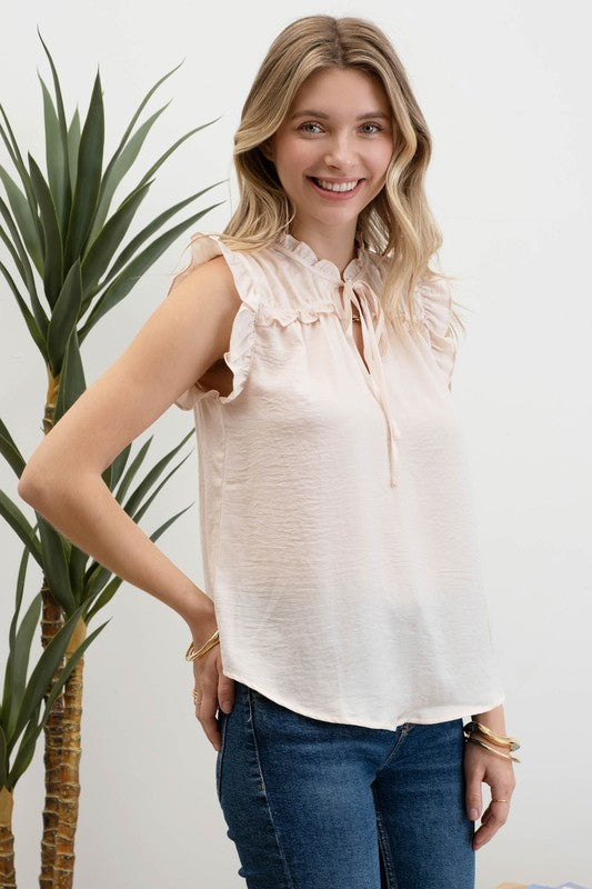 THE ASSUME IT LIGHTWEIGHT BLOUSE - LIGHT SIENNA