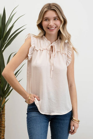 THE ASSUME IT LIGHTWEIGHT BLOUSE - LIGHT SIENNA