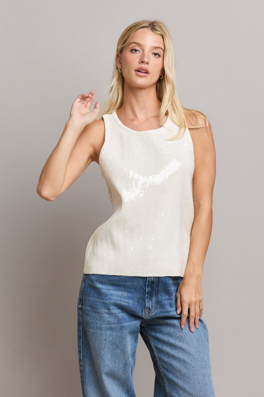 THE TWINKLE TIME TANK - IVORY