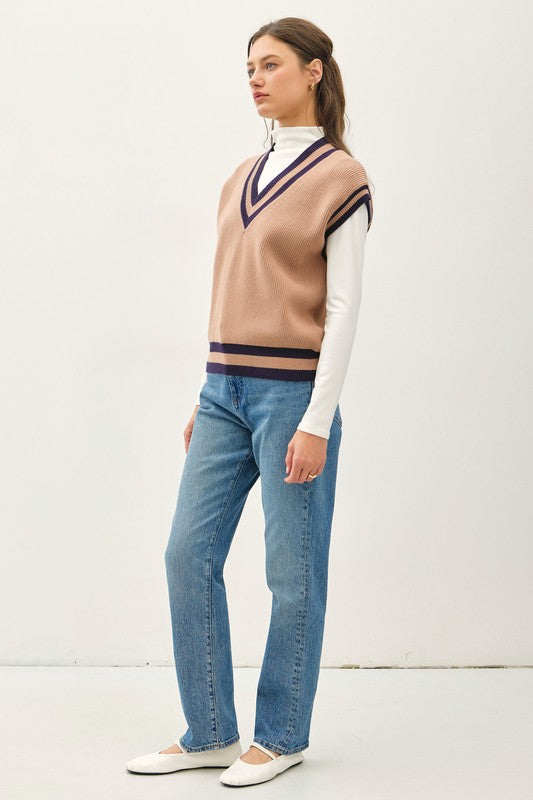 THE VARSITY V-NECK KNIT