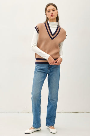 THE VARSITY V-NECK KNIT