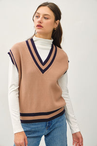 THE VARSITY V-NECK KNIT