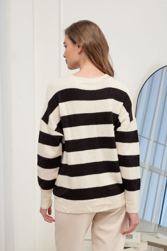 THE THEORY STRIPE KNIT