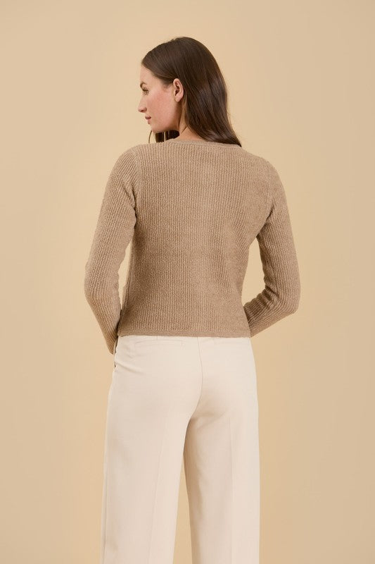 THE AMORE GOLD BUTTON KNIT - ONE LEFT~