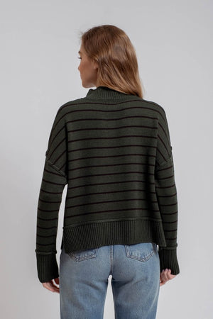 THE VERSION STRIPED KNIT - OATMEAL