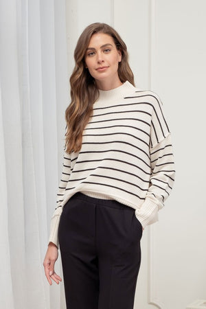 THE VERSION STRIPED KNIT - MOCHA