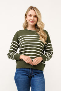 THE ROW LIGHTWEIGHT KNIT - OLIVE/IVORY