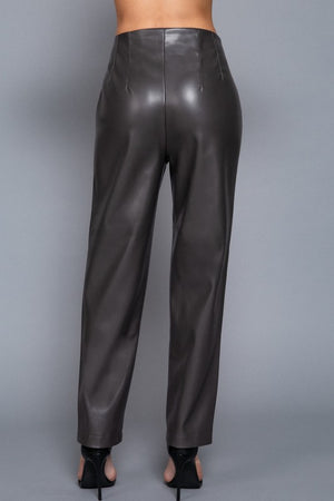 THE ESSENTIAL EDIT LEATHER LOOK PANT