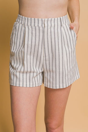 THE ESSENTIAL EDIT STRIPED SHORTS
