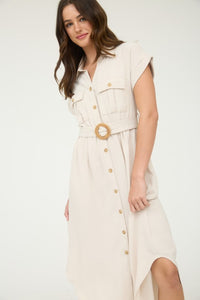 THE ESSENTIAL EDIT MIDI SHIRT DRESS