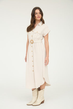 THE ESSENTIAL EDIT MIDI SHIRT DRESS