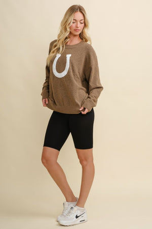 THE HORSESHOE SWEATER - BROWN - PRE-ORDER