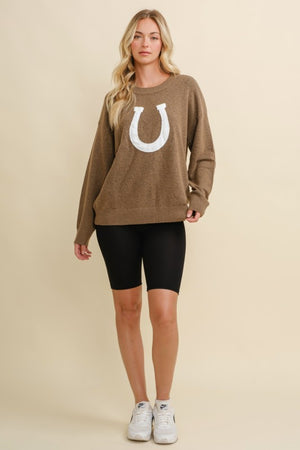 THE HORSESHOE SWEATER - BROWN - PRE-ORDER