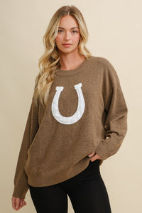 THE HORSESHOE SWEATER - BROWN - PRE-ORDER