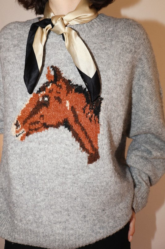 THE BARN TIME IS THE BEST TIME SWEATER - GREY