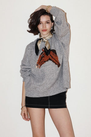 THE BARN TIME IS THE BEST TIME SWEATER - GREY