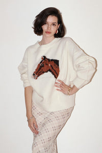 THE BARN TIME IS THE BEST TIME SWEATER - CREAM