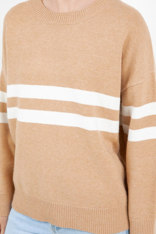THE CLUBHOUSE CREW NECK SWEATER - CAMEL