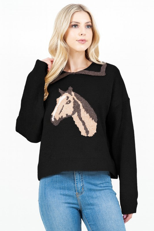 THE STABLE RELATIONSHIP SWEATER - BLACK