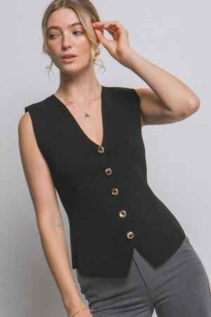 THE FRENCH RIVIERA SLEEVELESS KNIT VEST