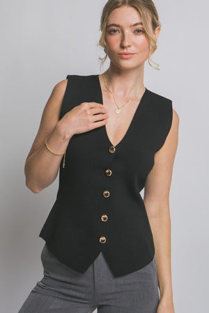 THE FRENCH RIVIERA SLEEVELESS KNIT VEST