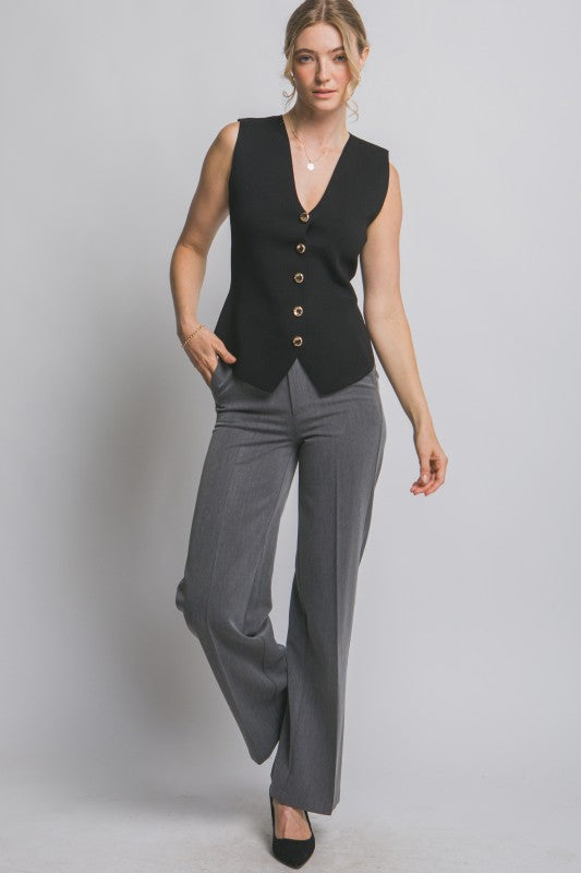 THE FRENCH RIVIERA SLEEVELESS KNIT VEST