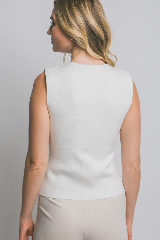 THE FRENCH RIVIERA SLEEVELESS KNIT VEST